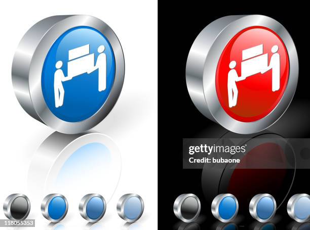 movers 3d royalty free vector art - movers stock illustrations