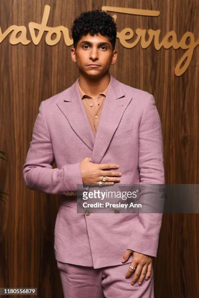 Angel Bismark Curiel attends ELLE x Ferragamo Hollywood Rising Party at Sunset Tower on October 11, 2019 in Los Angeles, California.