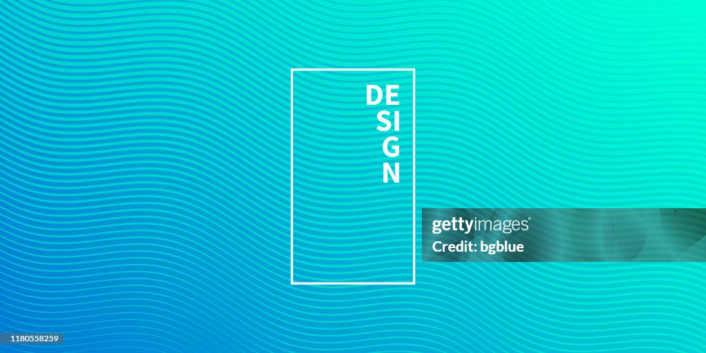 Trendy geometric design - Blue abstract background