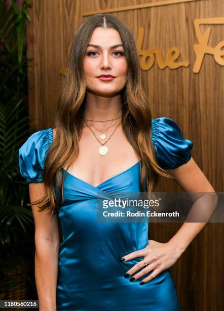 Rachel Matthews attends ELLE x Ferragamo Hollywood Rising Party at Sunset Tower on October 11, 2019 in Los Angeles, California.