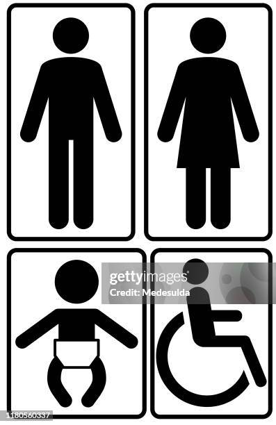 toilette zeichen - assistive technology stock-grafiken, -clipart, -cartoons und -symbole