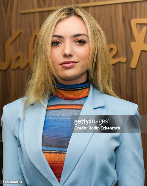 Peyton List attends ELLE x Ferragamo Hollywood Rising Party at Sunset Tower on October 11, 2019 in Los Angeles, California.