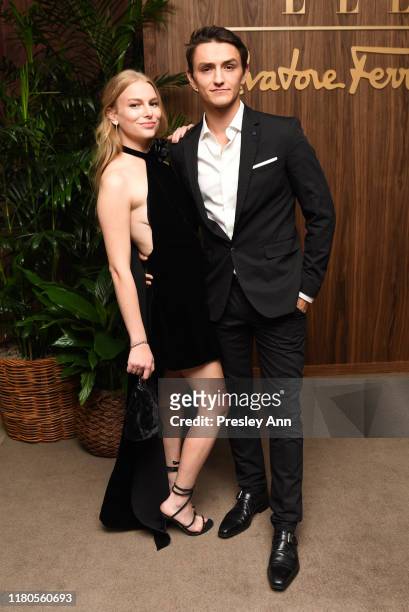 Danielle Lauder and guest attend ELLE x Ferragamo Hollywood Rising Party at Sunset Tower on October 11, 2019 in Los Angeles, California.
