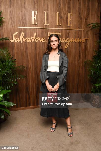 Guest attends ELLE x Ferragamo Hollywood Rising Party at Sunset Tower on October 11, 2019 in Los Angeles, California.
