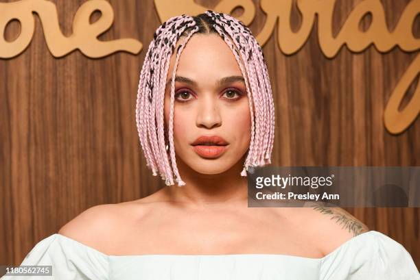 Cleopatra Coleman attends ELLE x Ferragamo Hollywood Rising Party at Sunset Tower on October 11, 2019 in Los Angeles, California.
