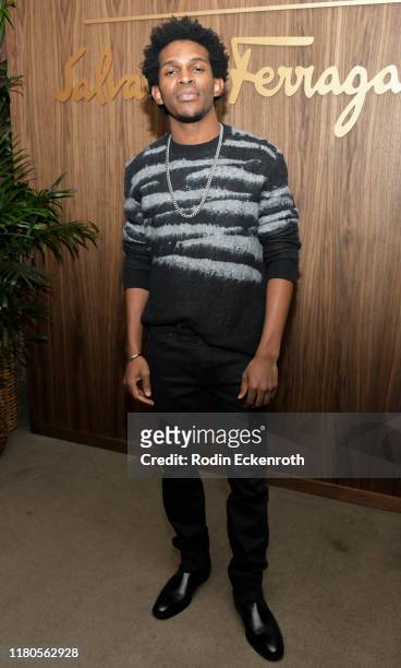 Camrus Johnson attends ELLE x Ferragamo Hollywood Rising Party at Sunset Tower on October 11, 2019 in Los Angeles, California.