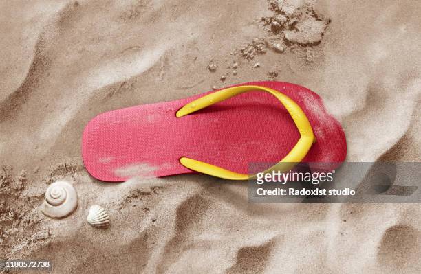Flip flop shoe in sand