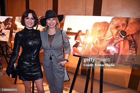 Natalia Avelon and Tina Ruland attend the Lambertz 'African Moods