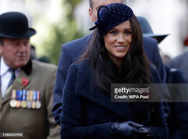 Meghan, Duchess of Sussex attends the 91st Field of Remembrance at Westminster Abbey on November 7, 2019 in London, England.
