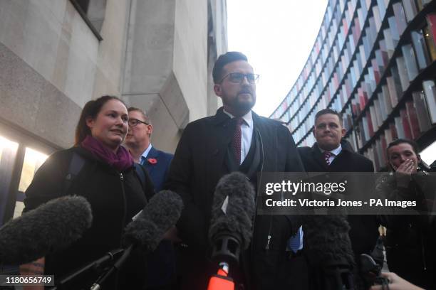 Jodie Chesney father Peter speaks outside the Old Bailey in London after Svenson Ong-a-Kwie and a 17-year-old boy have been found guilty at the Old...