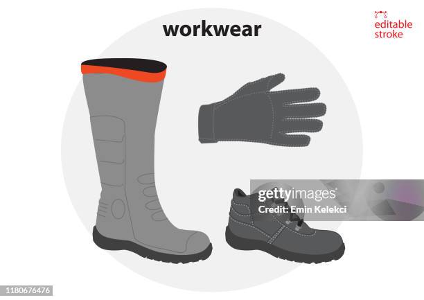 work safety tools - shoe stock illustrations