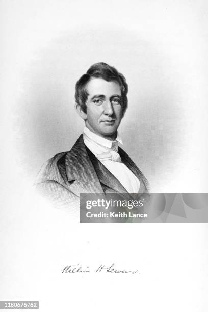 porträt von william henry seward - alaska stock-grafiken, -clipart, -cartoons und -symbole