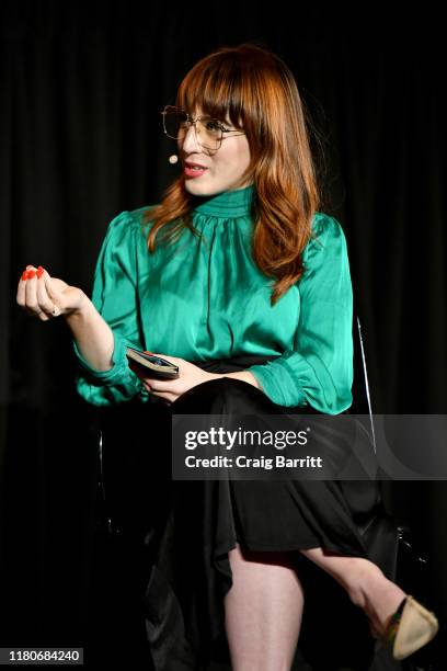 Rachel Sy Rachel Syme speaks onstage during a talk with Billy Porter at the ...