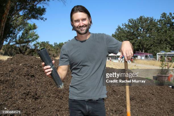 Brandon Jenner as Clarins And The Malibu Foundation Host Replant Love at Paramount Ranch on October 12, 2019 in Agoura Hills, California.