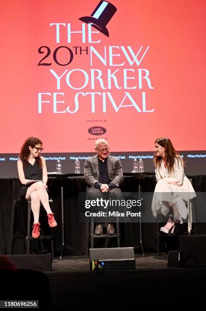 Mrs. Fletcher's' Kathryn Hahn and Tom Perrotta talk with Katy Waldman at the 2019 New Yorker Festival on October 12, 2019 in New York City.