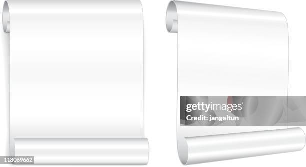 moderne papier scroll - rolled up stock-grafiken, -clipart, -cartoons und -symbole