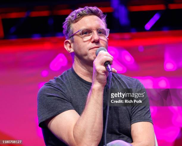 Director Ruben Fleischer on stage at a "Zombieland 2" Panel and Surprise Screening at Los Angeles Convention Center on October 12, 2019 in Los...