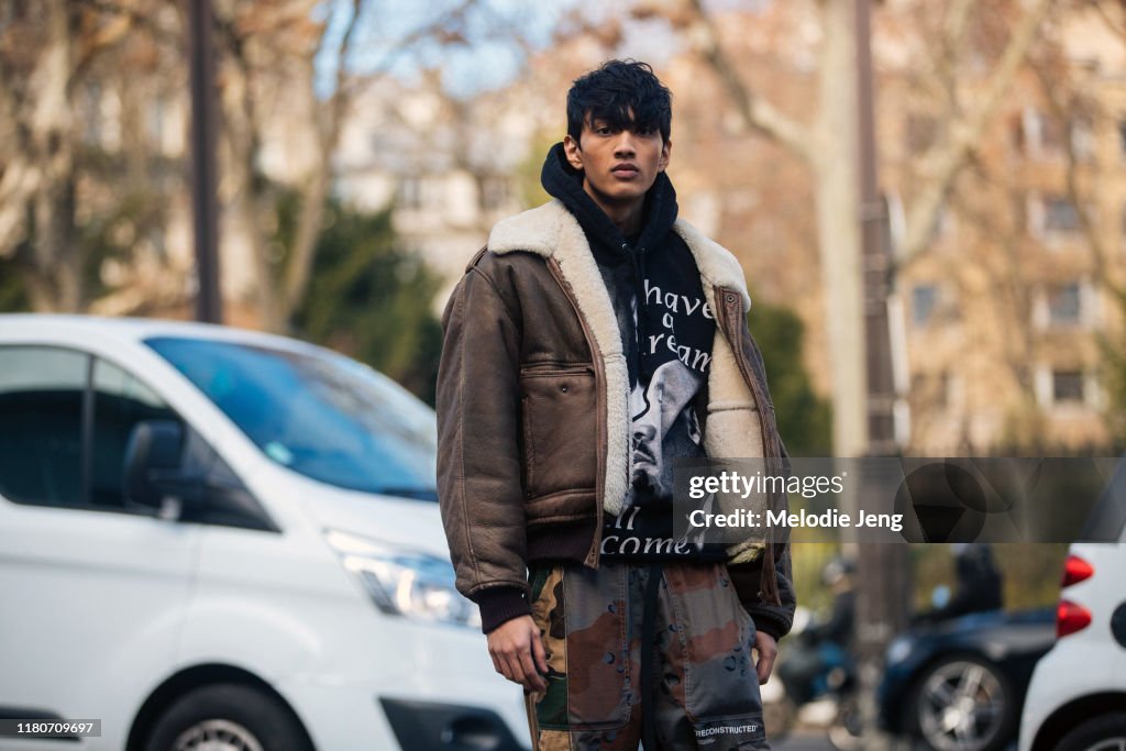 Street Style - Paris Fashion Week - Menswear F/W 2019-2020 : Day Four