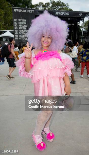 Guest attends the 2019 Afropunk Atlanta on October 12, 2019 in Atlanta, Georgia.