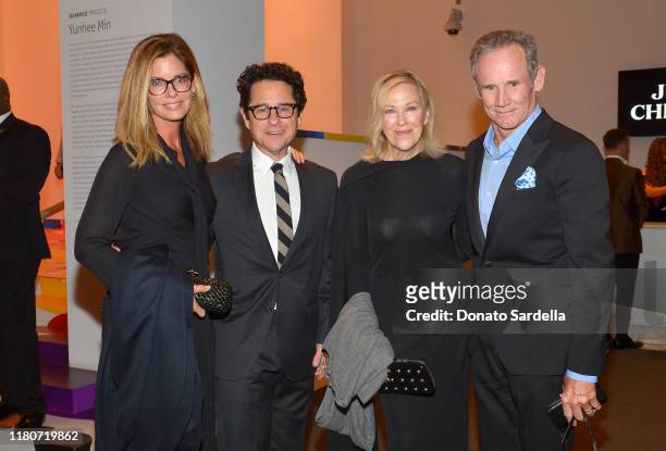 Katie McGrath, J.J. Abrams, Catherine O'Hara and Bo Welch attend Hammer Museum's 17th Annual Gala In The Garden on October 12, 2019 in Los Angeles,...