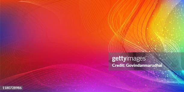 abstract graphic wave background in multi colored - multi colored stock illustrations