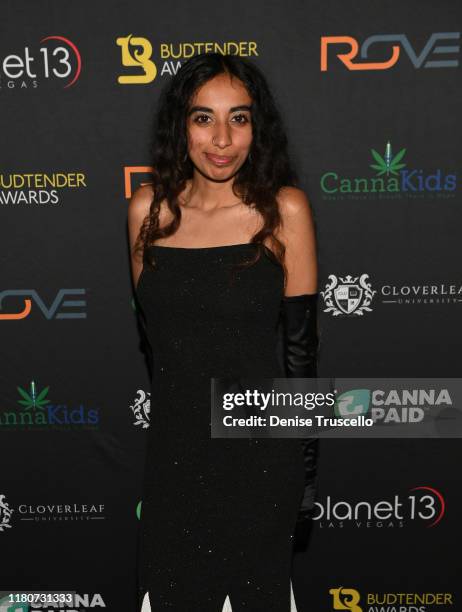 Princess of Cannabis Zaina Chaudhry arrives at the First Budtender Awards at Light Nightclub at Mandalay Bay Hotel and Casino on October 12, 2019 in...