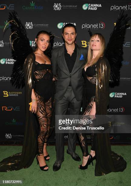Jessica Webber, Misha Crosby and Kelly Pantaleoni arrive at the First Budtender Awards at Light Nightclub at Mandalay Bay Hotel and Casino on October...