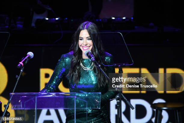 Comedian Rachel "Wolfie" Wolfson co-hosts the First Budtender Awards at Light Nightclub at Mandalay Bay Hotel and Casino on October 12, 2019 in Las...