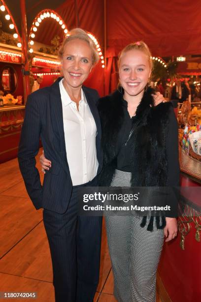 Juliane Koehler and her daughter Fanny Koehler during at the premiere of Circus Roncalli's "Storyteller - Gestern - Heute - Morgen" on October 12,...