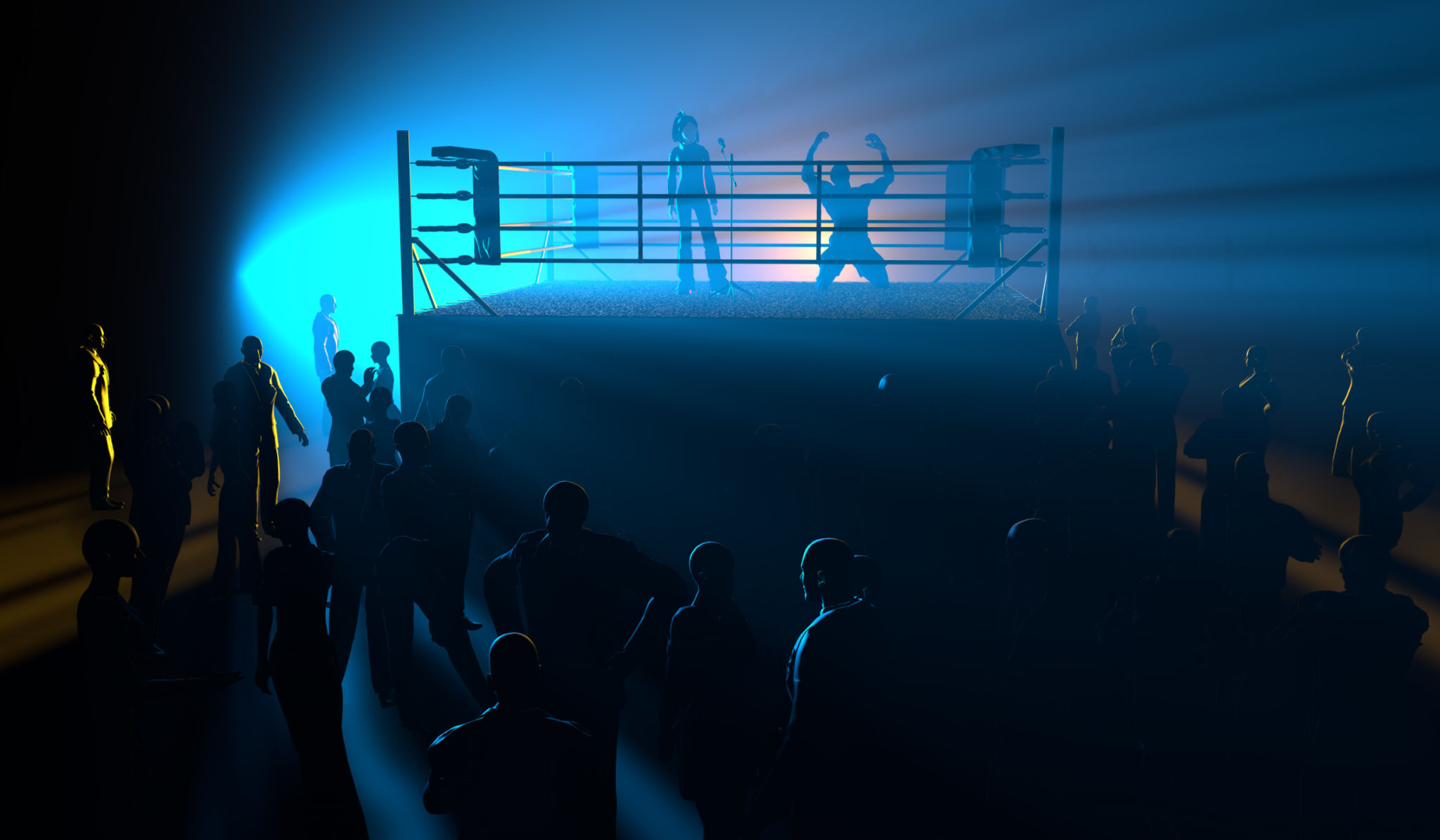 spectators kickboxing