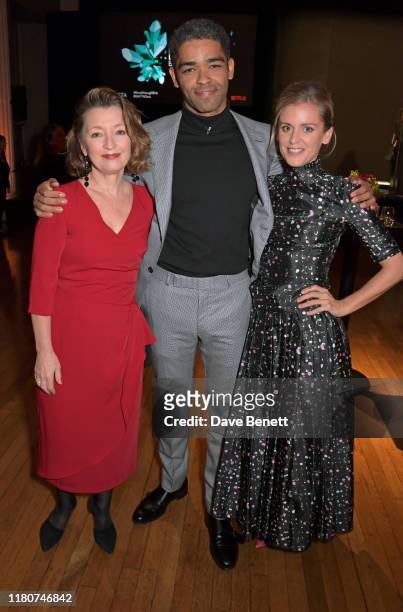 Lesley Manville, Kingsley Ben-Adir and Denise Gough attend the BAFTA Breakthrough Brits celebration event in partnership with Netflix at Banqueting...