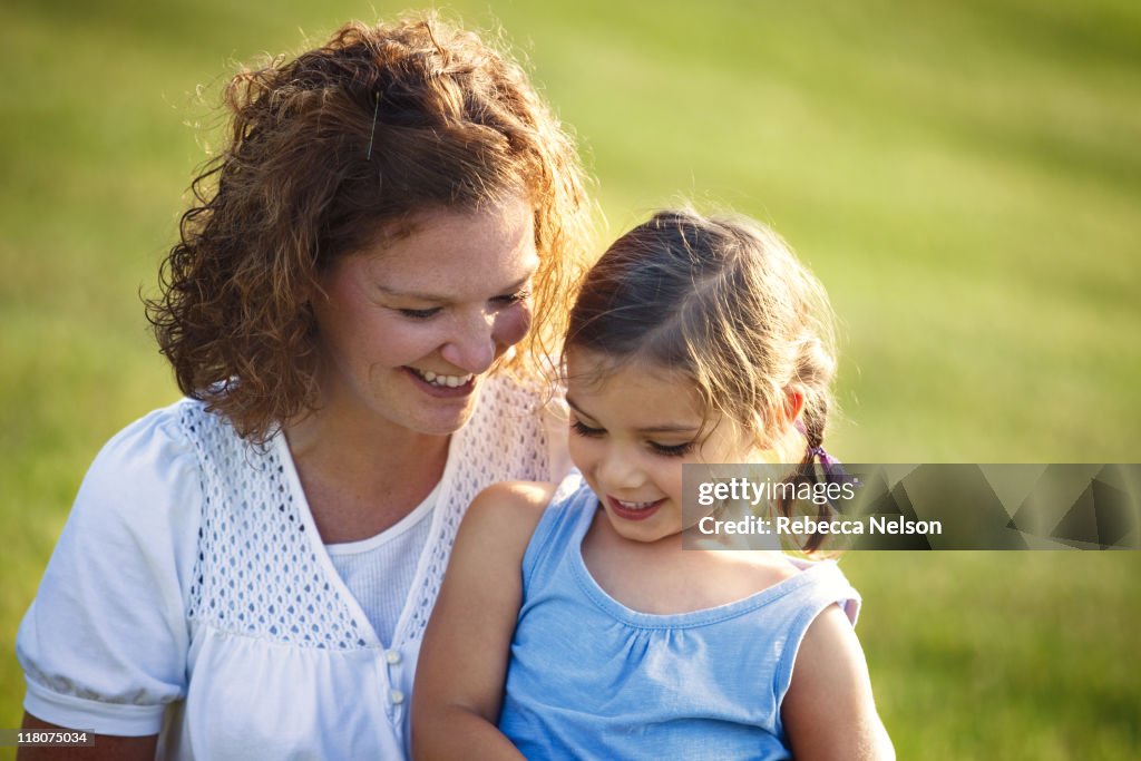 Aunt and niece laughing together