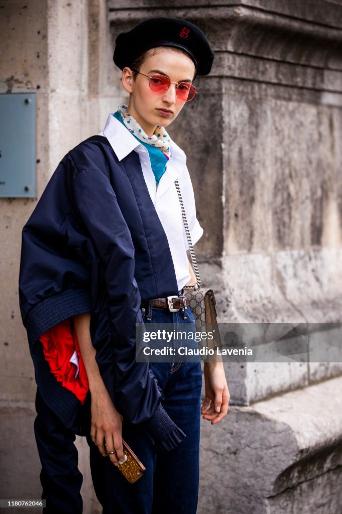 Street Style : Paris Fashion Week - Womenswear Spring Summer 2020 : Day Eight