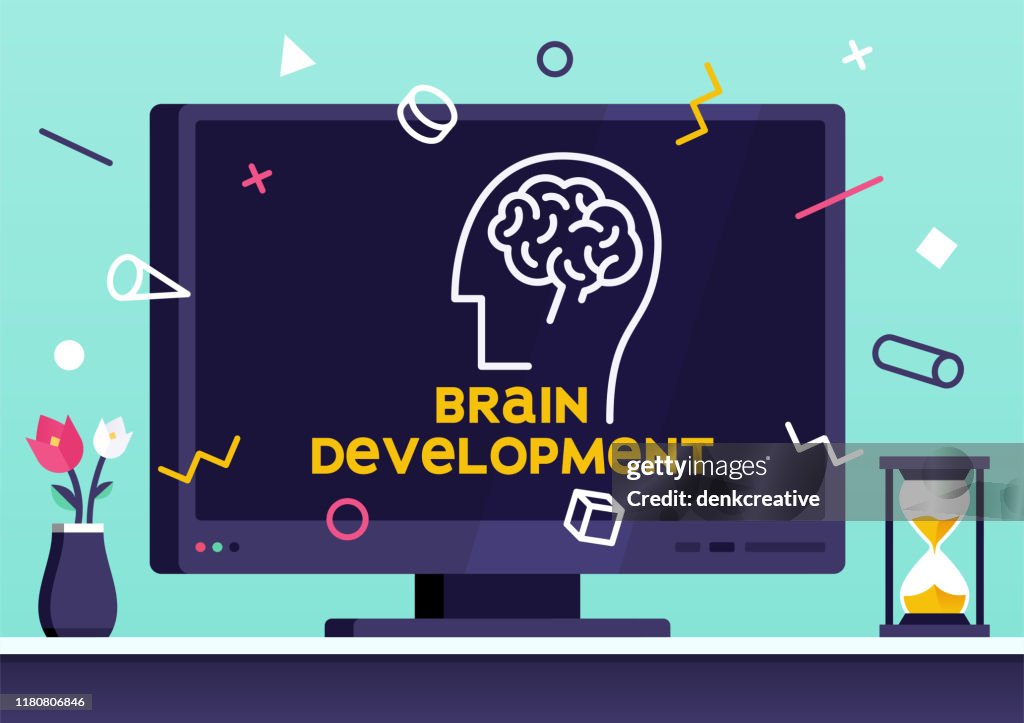 Brain Development Modern Design Layout High-Res Vector Graphic - Getty ...
