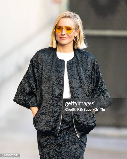 Kristen Bell is seen at 'Jimmy Kimmel Live' on November 07, 2019 in Los Angeles, California.