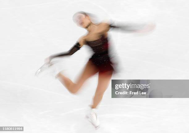 Marin Honda of Japan performs in the Ladies Short Program during the ISU Grand Prix of Figure Skating Cup of China Day 1 at on November 8, 2019 in...