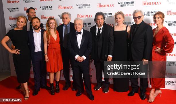 India Ennenga, Stephen Graham, Hannah Walters, Robert de Niro, Al Pacino, Martin Scorsese, Anna PaquinHarvey Keitel and Welker White attend "The...