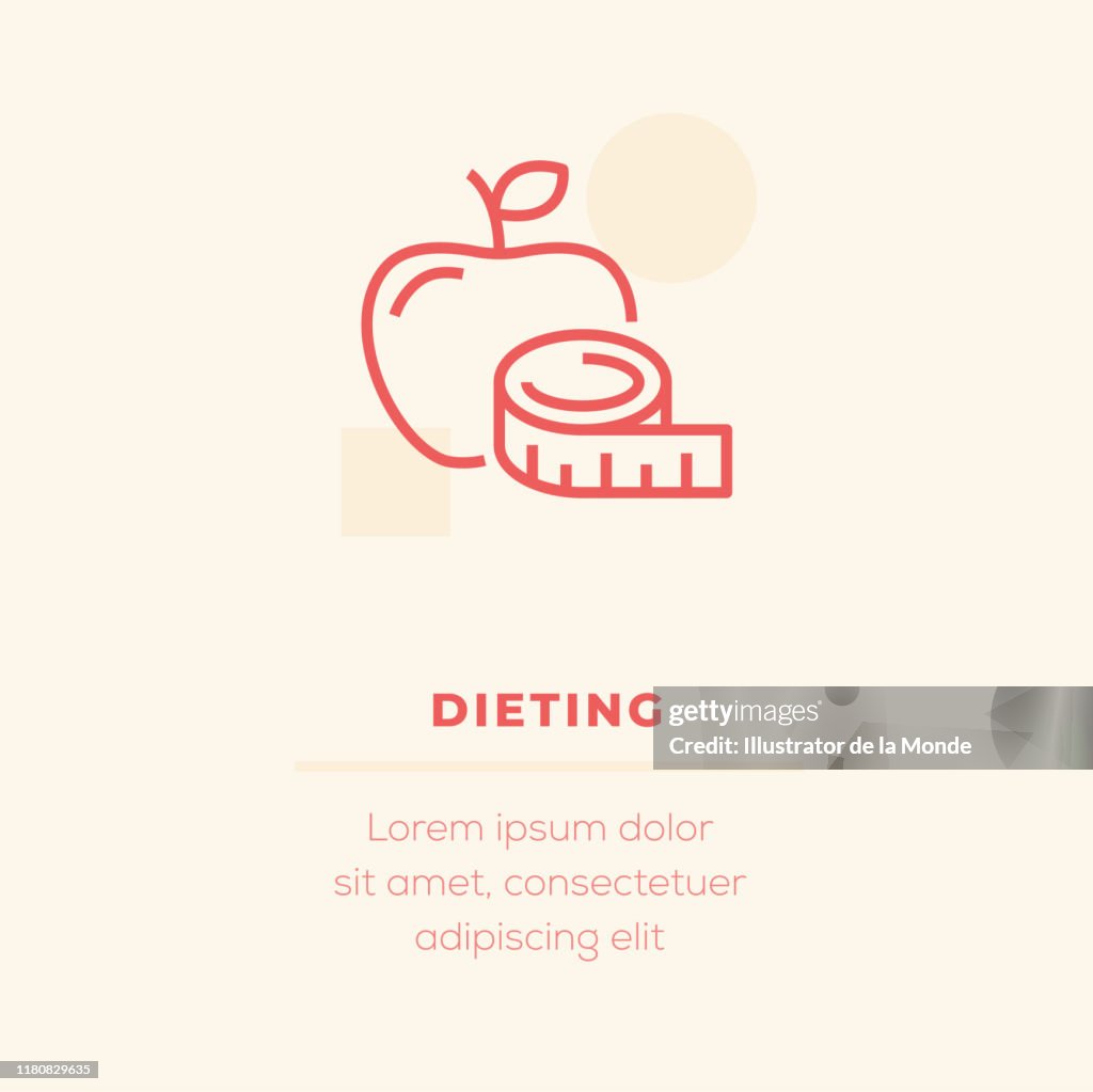 Dieting Vector Icon, Stock Illustration
