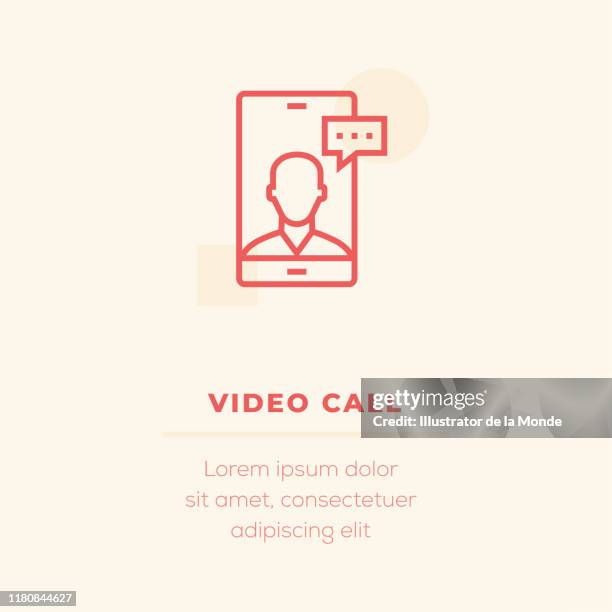video call vector icon, stock illustration - using computer smile stock illustrations