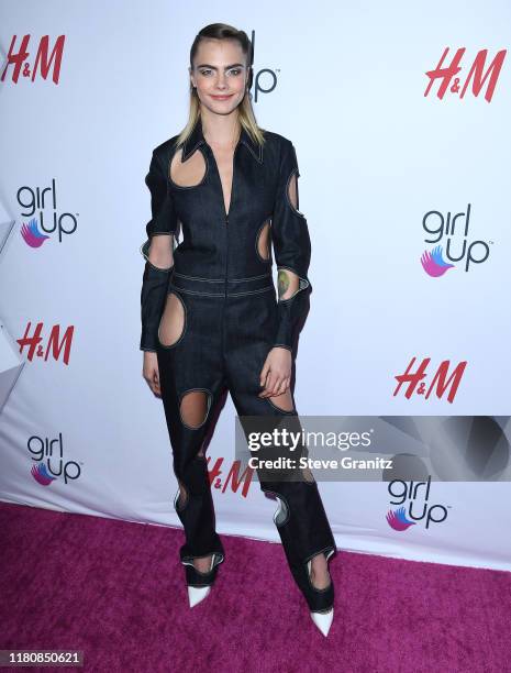 Cara Delevingne arrives at the 2nd Annual Girl Up #GirlHero Awards at the Beverly Wilshire Four Seasons Hotel on October 13, 2019 in Beverly Hills,...