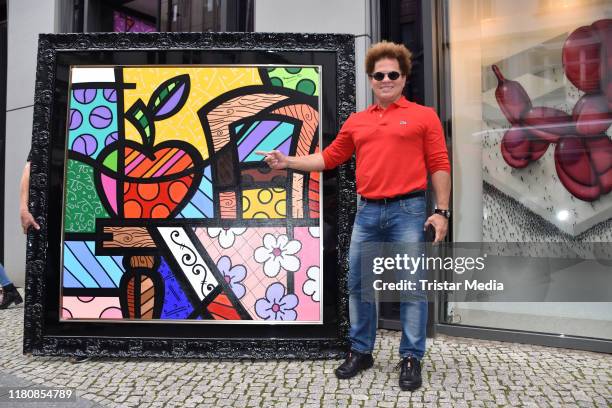 Romero Britto during his Vernissage on October 12, 2019 in Berlin, Germany.