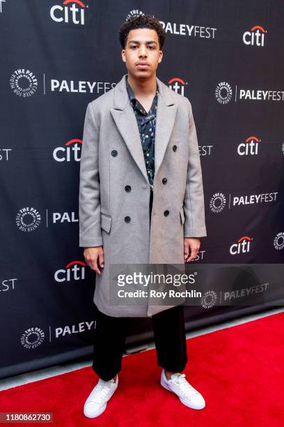 Actor Marcus Scribner attends a screening of "Black-ish" during PaleyFest New York 2019 at The Paley Center for Media on October 13, 2019 in New York...