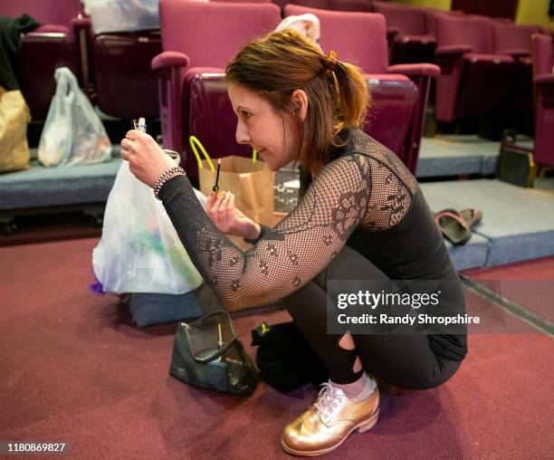 Member of The Tapitalists rehearse "Tap-water" at Fremont Centre Theatre on November 07, 2019 in Pasadena, California.