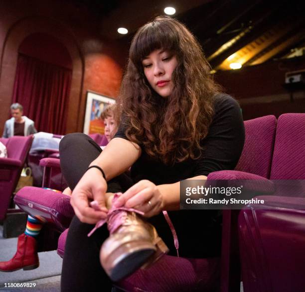 Member of The Tapitalists rehearse "Tap-water" at Fremont Centre Theatre on November 07, 2019 in Pasadena, California.