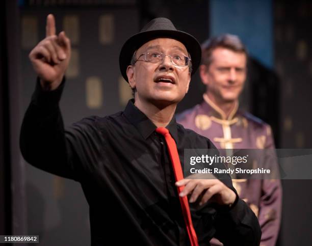 Members of The Tapitalists rehearse "Tap-water" on stage at Fremont Centre Theatre on November 07, 2019 in Pasadena, California.