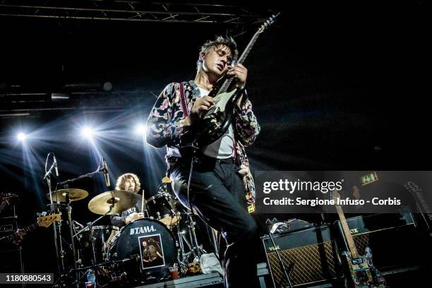 Rafa and Pete Doherty of Peter Doherty and the The Puta Madres perform at Magazzini Generali on October 13, 2019 in Milan, Italy.