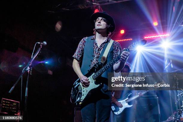 Jack Jones of Peter Doherty & the The Puta Madres performs at Magazzini Generali on October 13, 2019 in Milan, Italy.