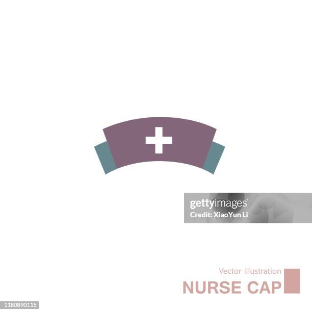 vector drawn nurse hat. - nursing stock illustrations