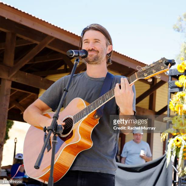 Brandon Jenner performs onstage as Clarins And The Malibu Foundation Host Replant Love at Paramount Ranch on October 12, 2019 in Agoura Hills,...