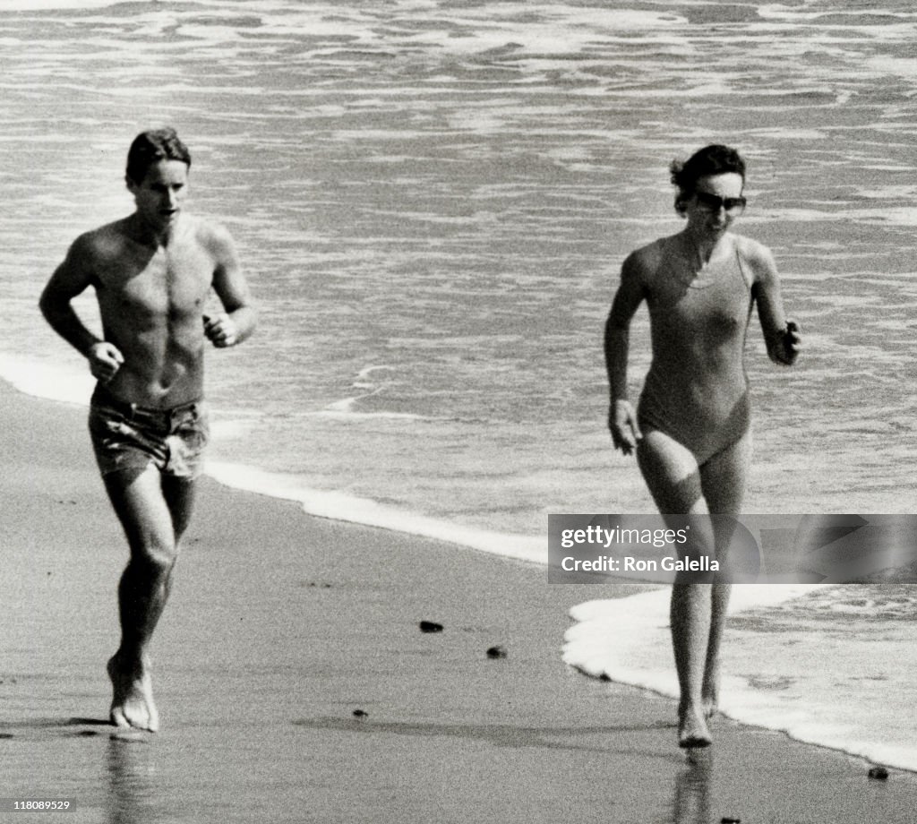Anjelica Huston Sighted on a Beach in Malibu - March 23, 1978